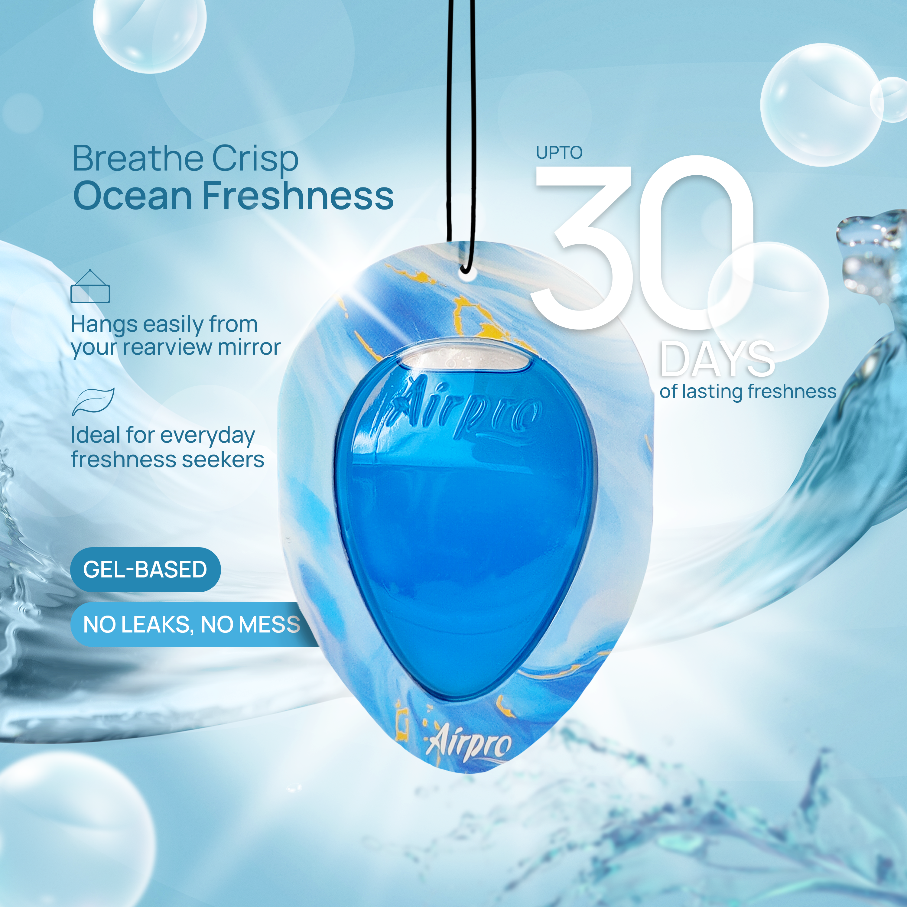 Essentials Hanging Gel Car Air Freshener ( Pack of 2)