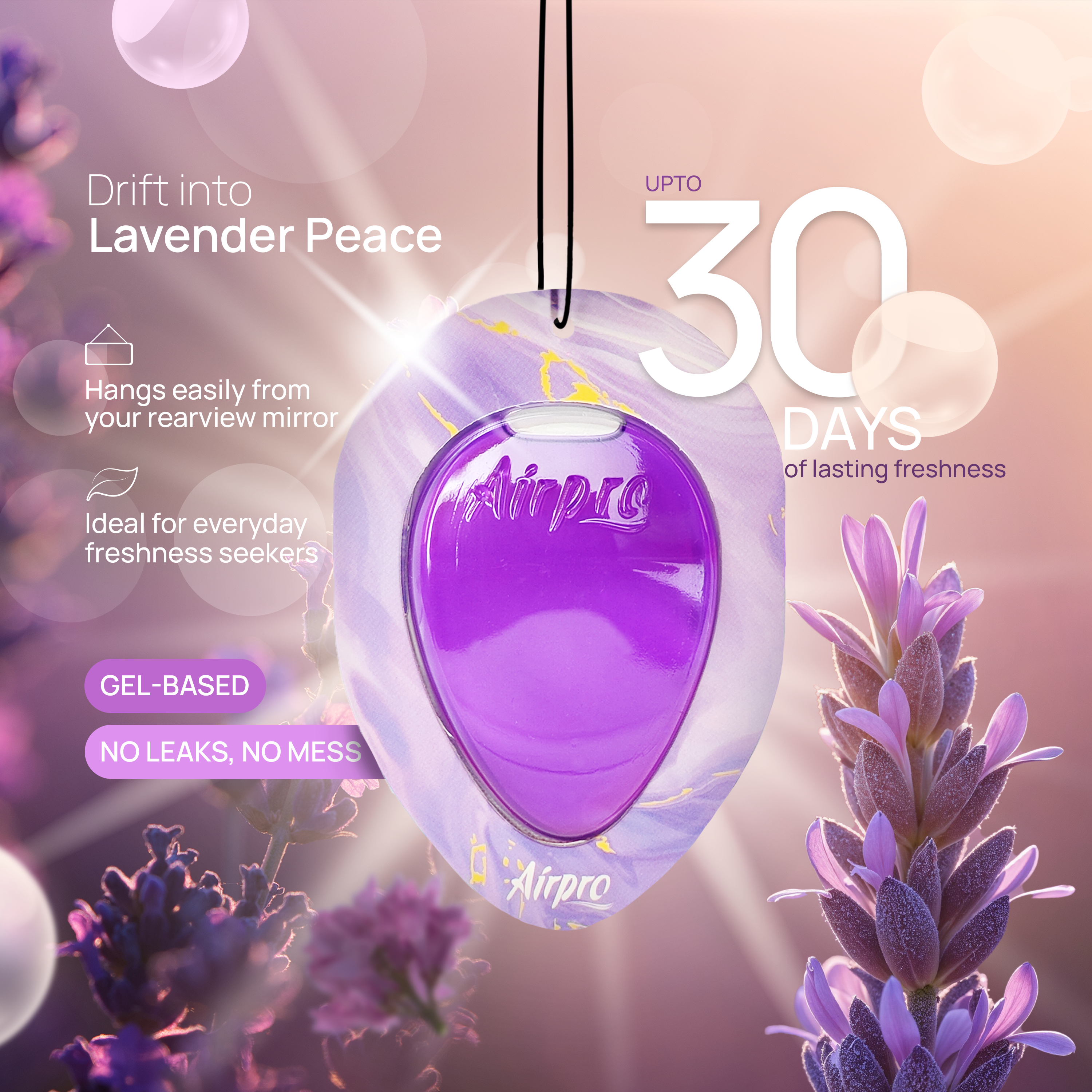 Essentials Hanging Gel Car Air Freshener ( Pack of 2)