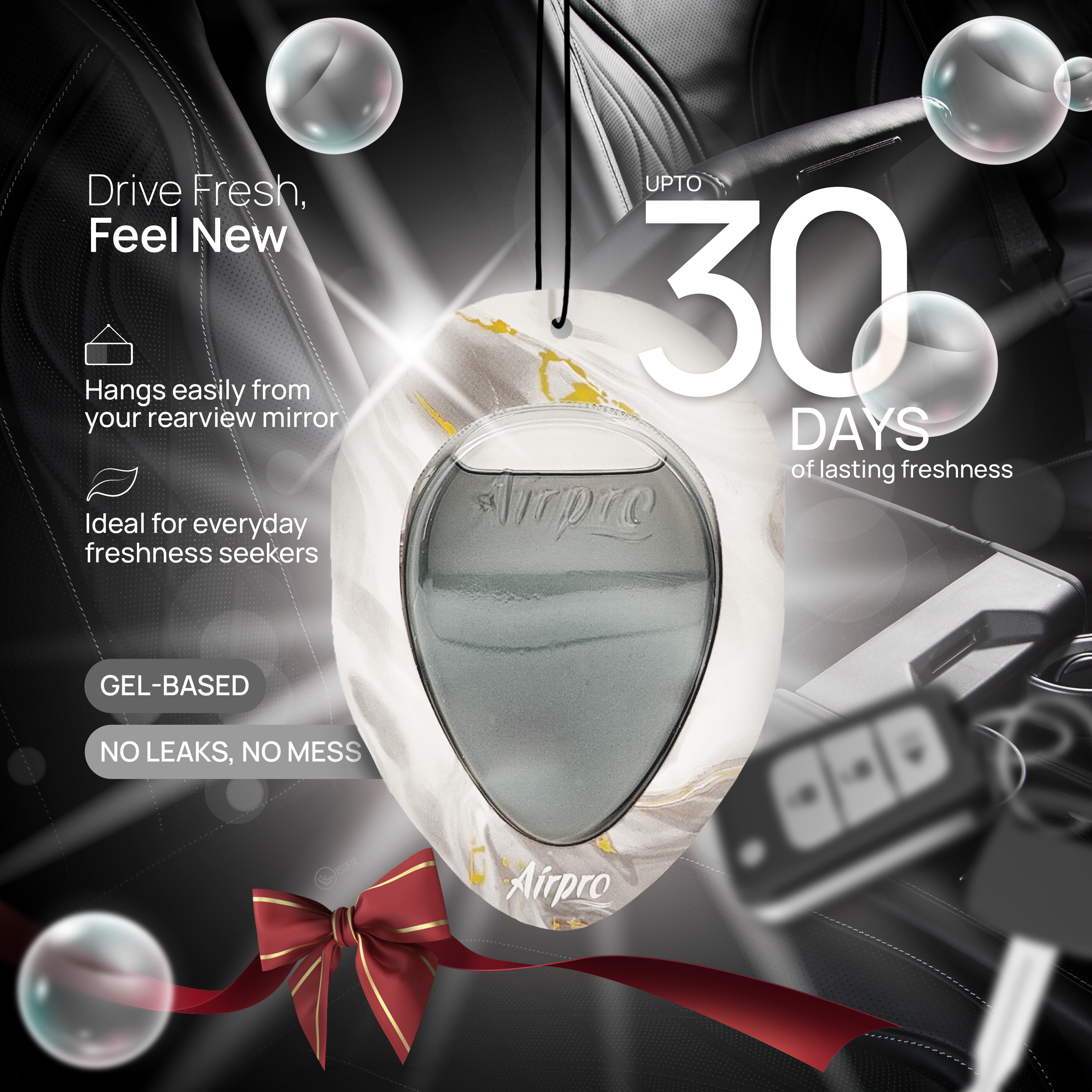 Essentials Hanging Gel Car Air Freshener ( Pack of 2)